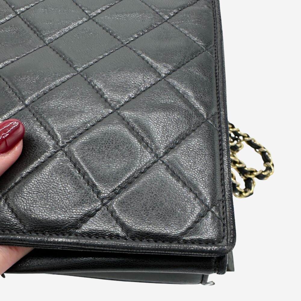 Chanel Black Lambskin Full Flap Shoulder Bag - Picture 8 of 16
